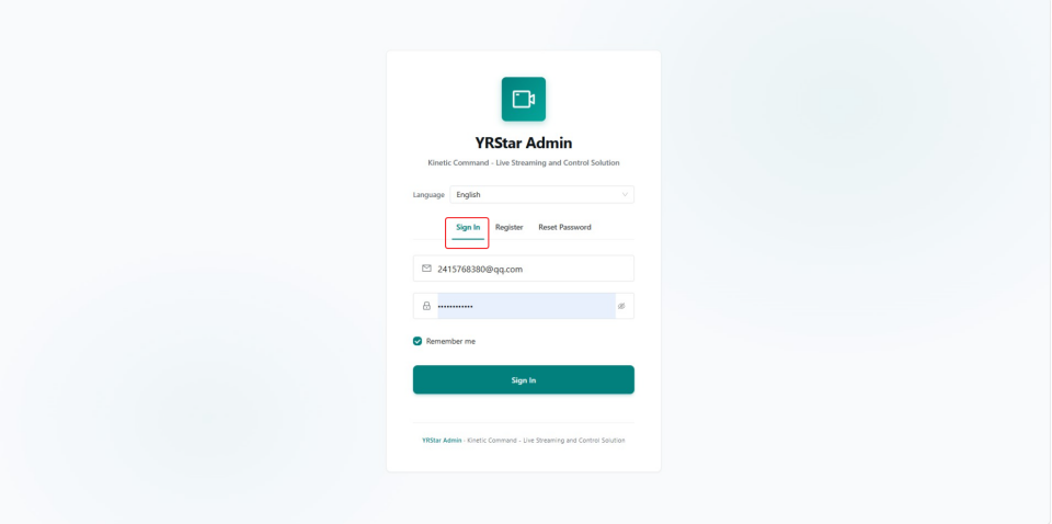 1. Sign-In and Account Management - 1.1 Register and Sign In to the Admin Console
