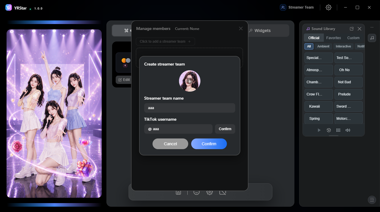 2. Adding and Managing Streamer Teams - 2.1 Create a Streamer Team