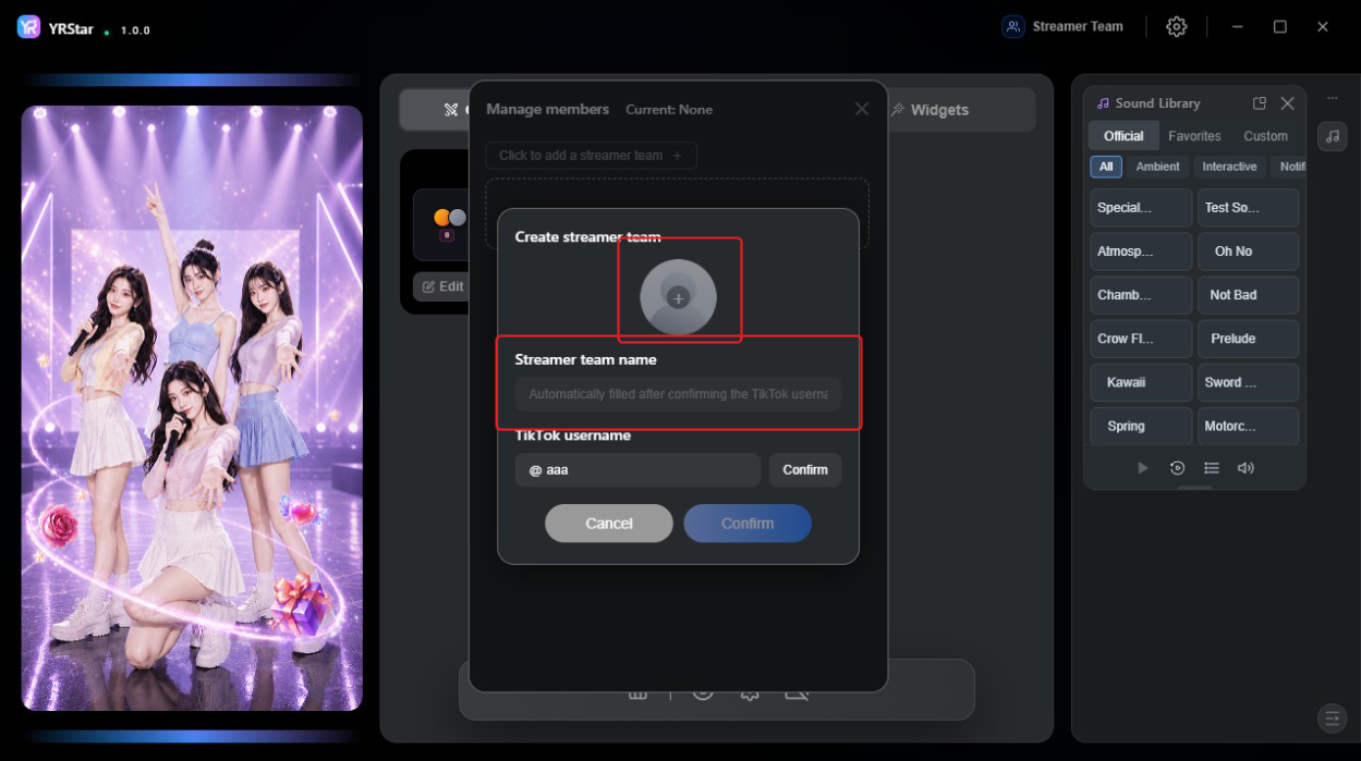 2. Adding and Managing Streamer Teams - 2.1 Create a Streamer Team