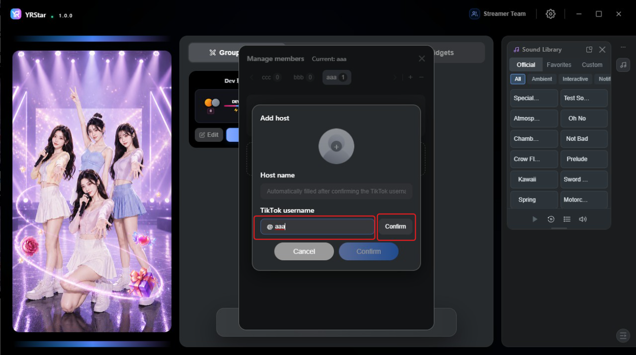 2. Adding and Managing Streamer Teams - 2.3 Add a Streamer
