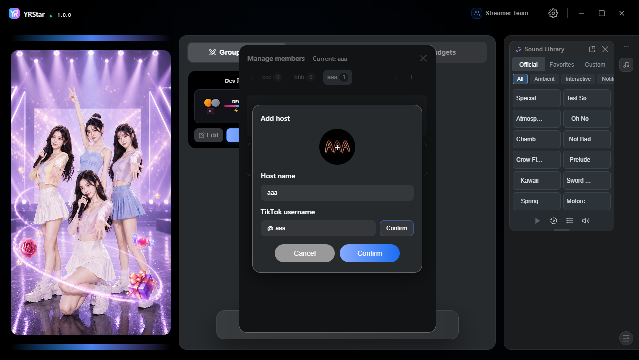 2. Adding and Managing Streamer Teams - 2.3 Add a Streamer
