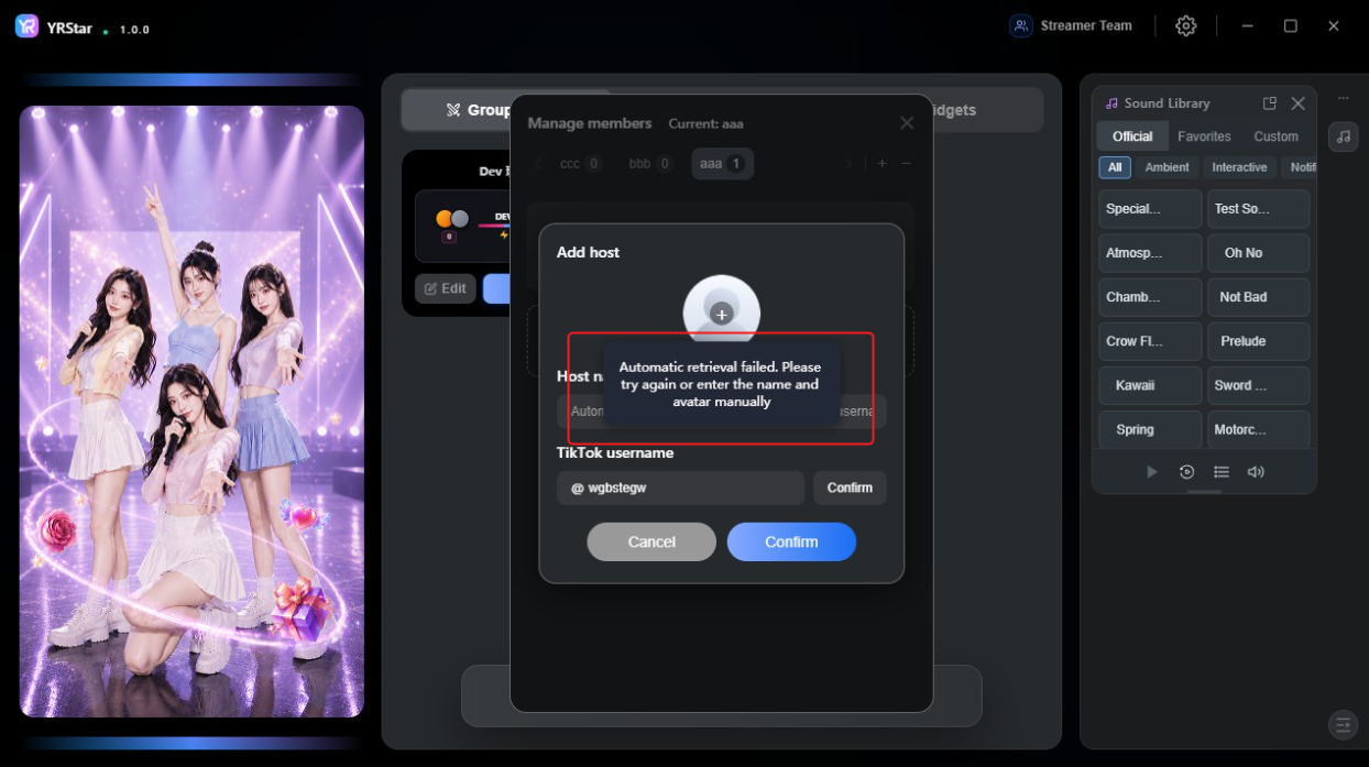2. Adding and Managing Streamer Teams - 2.3 Add a Streamer
