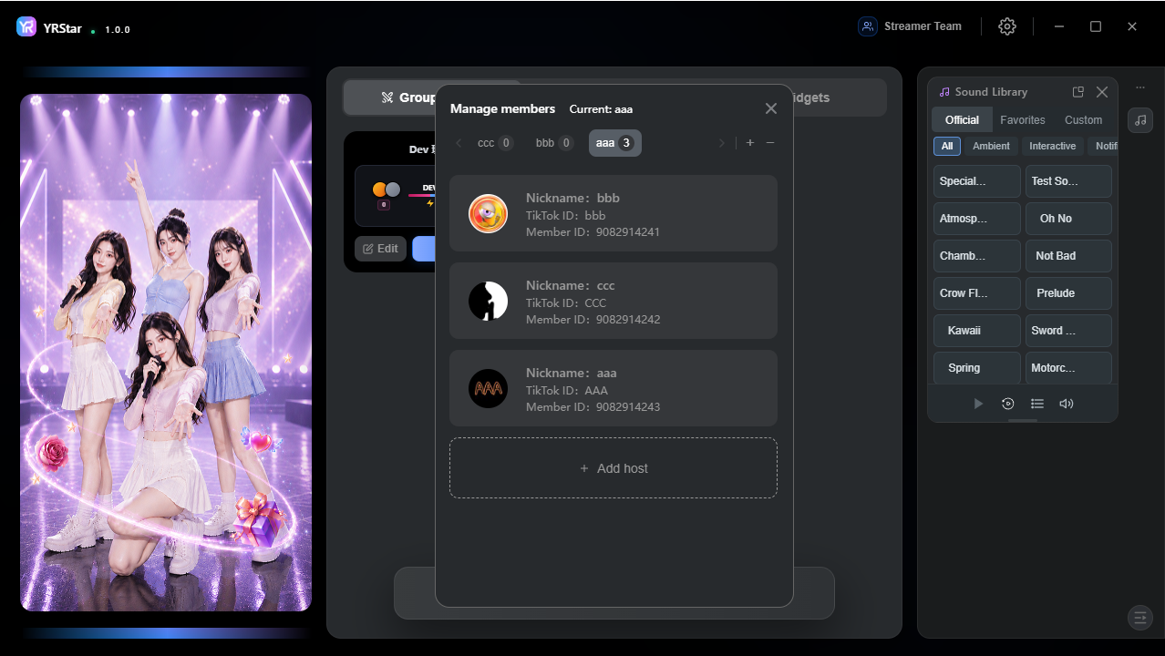 2. Adding and Managing Streamer Teams - 2.3 Add a Streamer