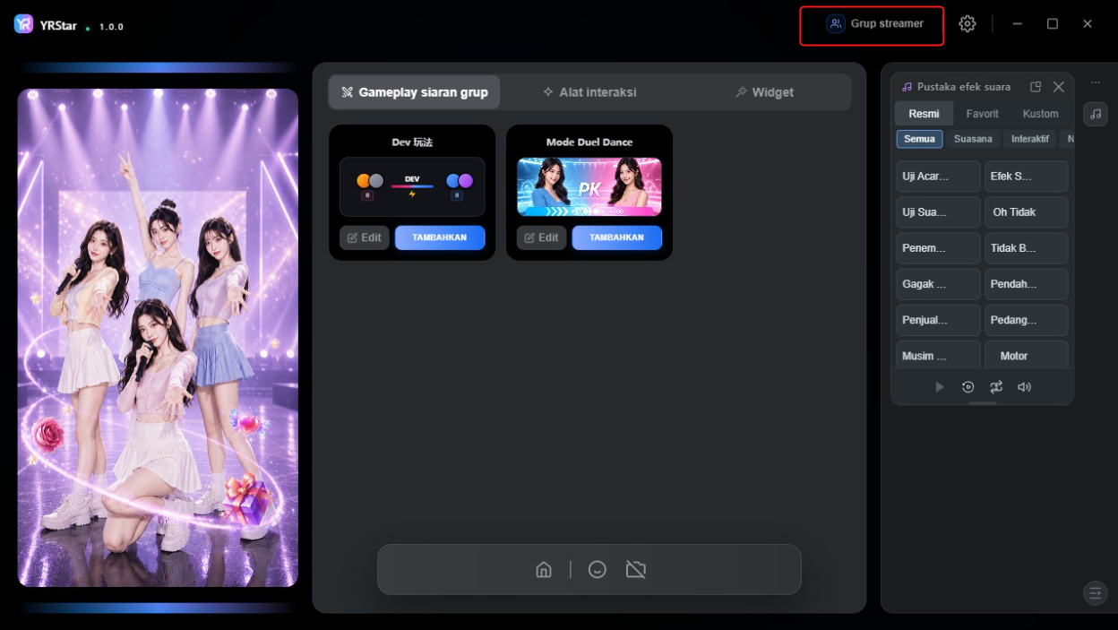 2. Menambah & Mengelola Grup Streamer - 2.1 Membuat Grup Streamer