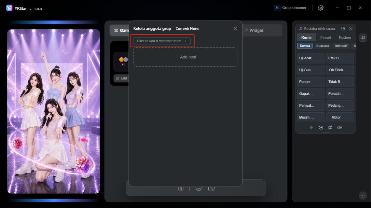 2. Menambah & Mengelola Grup Streamer - 2.1 Membuat Grup Streamer