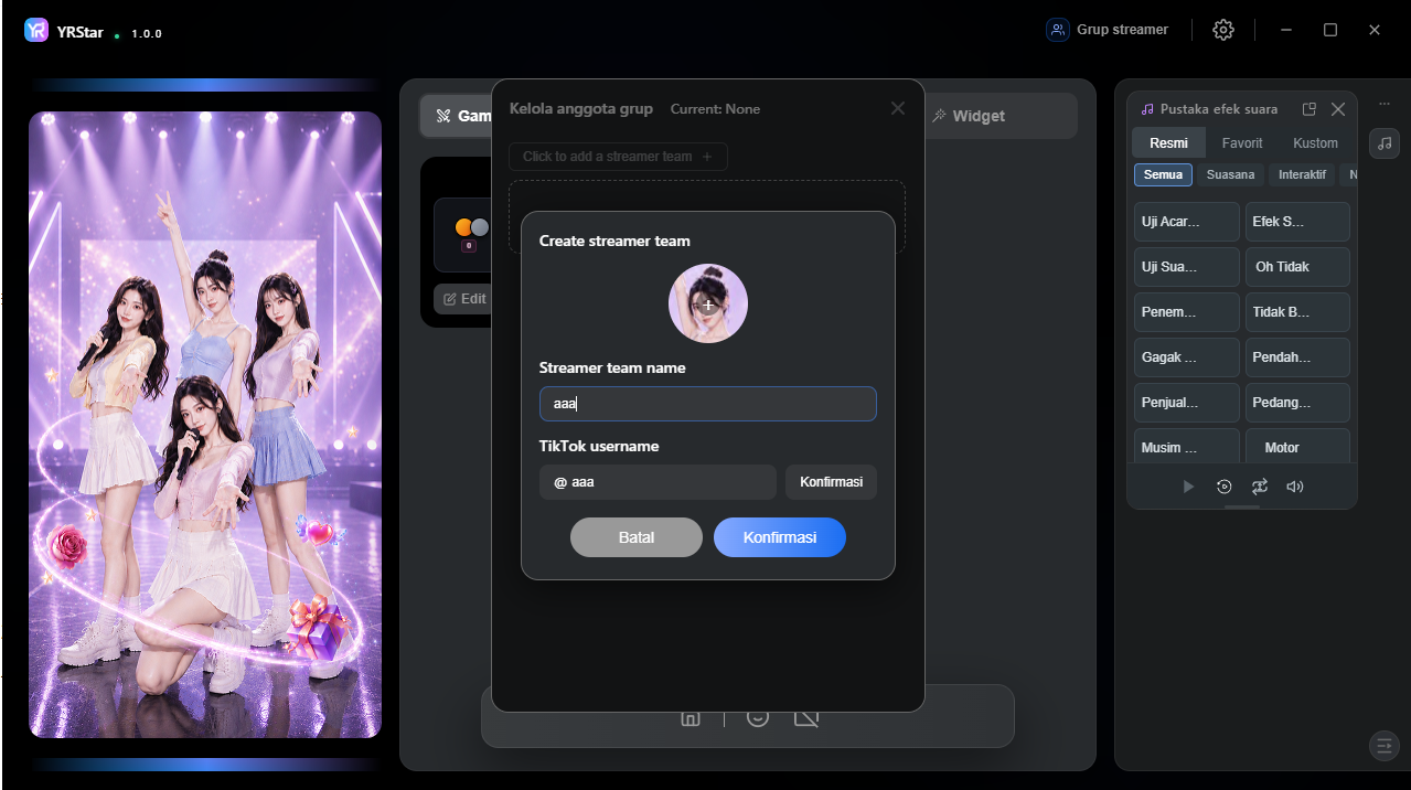 2. Menambah & Mengelola Grup Streamer - 2.1 Membuat Grup Streamer