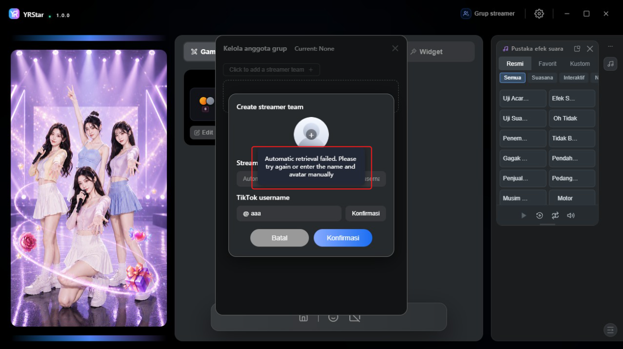 2. Menambah & Mengelola Grup Streamer - 2.1 Membuat Grup Streamer
