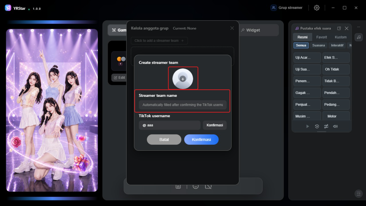 2. Menambah & Mengelola Grup Streamer - 2.1 Membuat Grup Streamer