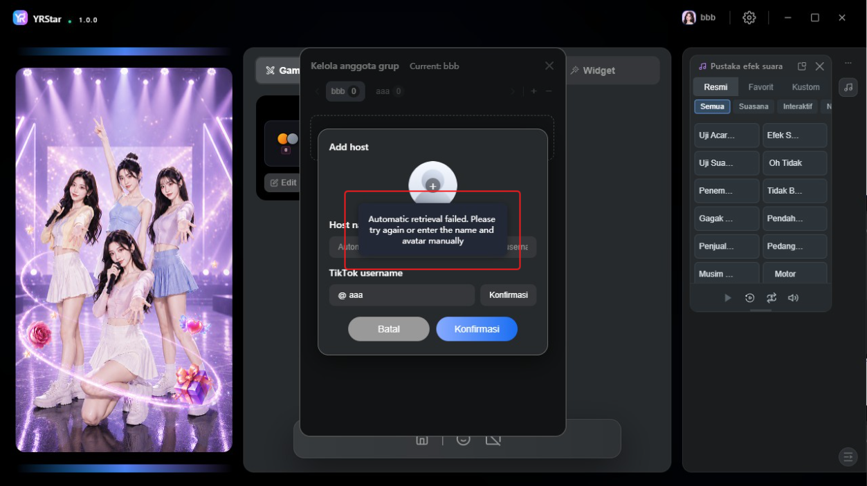 2. Menambah & Mengelola Grup Streamer - 2.3 Menambahkan Streamer